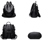 Amblot Urban chic anti-theft leather knapsack