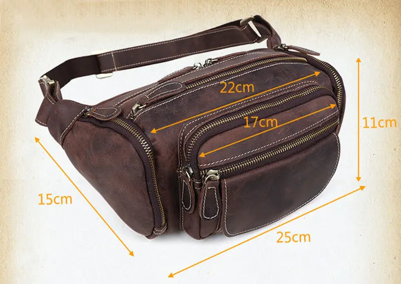 Amblot Urban leather bum bag