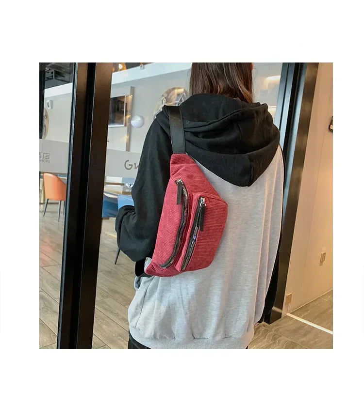 Amblot Versatile corduroy bum bag