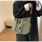Amblot Versatile corduroy tote bag for women