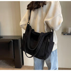 Amblot Versatile corduroy tote bag for women