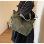 Amblot Versatile corduroy tote bag for women