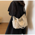 Amblot Versatile corduroy tote bag for women