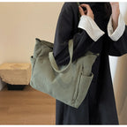 Amblot Versatile corduroy tote bag for women