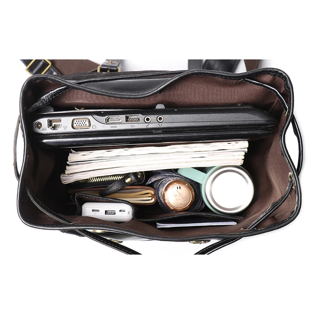 Amblot Vintage brown leather rucksack