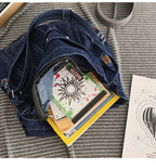 Amblot Vintage denim tote bag with zipper