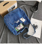 Amblot Vintage denim tote bag with zipper