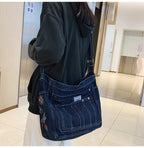 Amblot Vintage denim tote bag with zipper