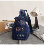 Amblot Vintage denim tote bag with zipper