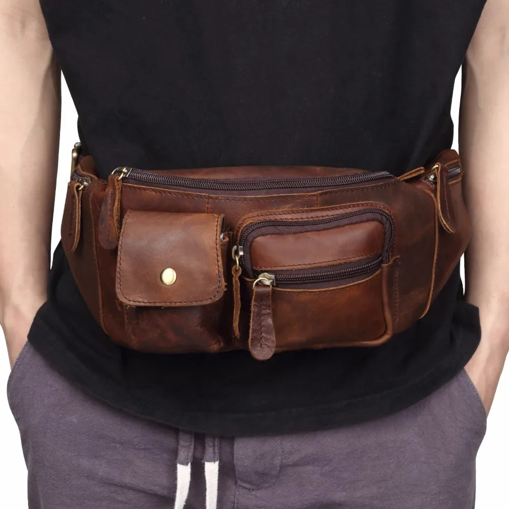 Amblot Vintage leather bum bag