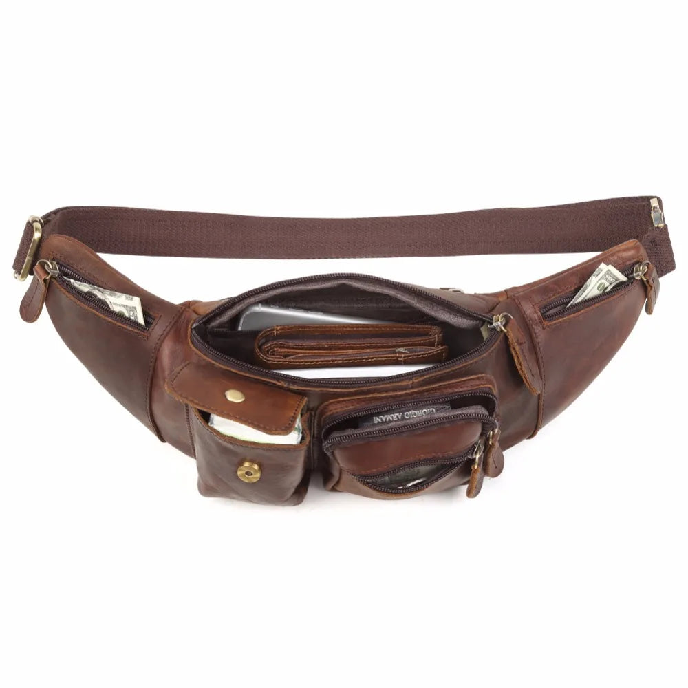Amblot Vintage leather bum bag