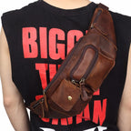 Amblot Vintage leather bum bag