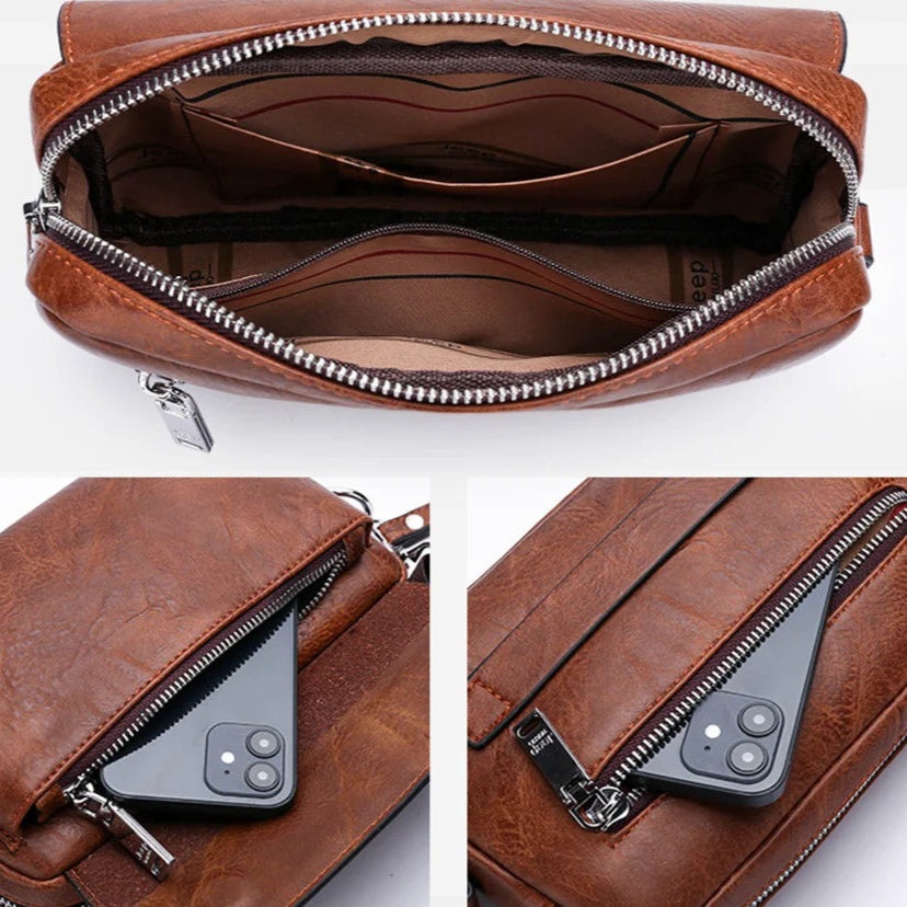 Amblot Vintage leather crossbody bag