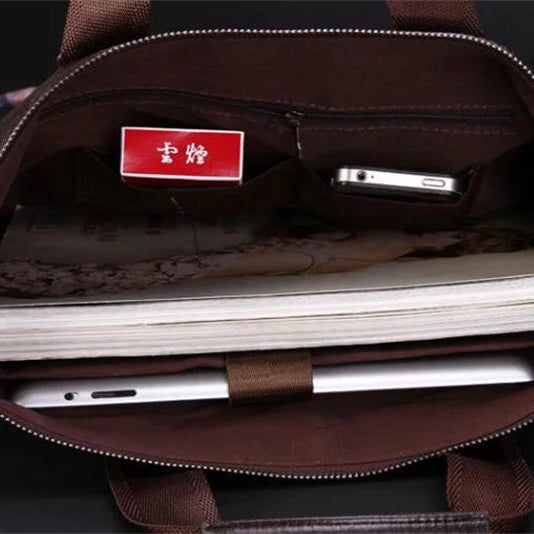 Amblot Vintage leather office briefcase
