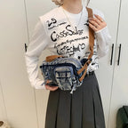 Amblot Washed denim crossbody bag