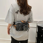 Amblot Washed denim crossbody bag