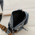 Amblot Washed denim crossbody bag
