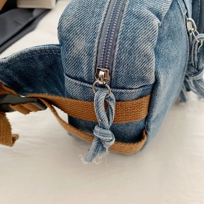 Amblot Washed denim crossbody bag