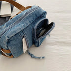 Amblot Washed denim crossbody bag