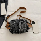 Amblot Washed denim crossbody bag
