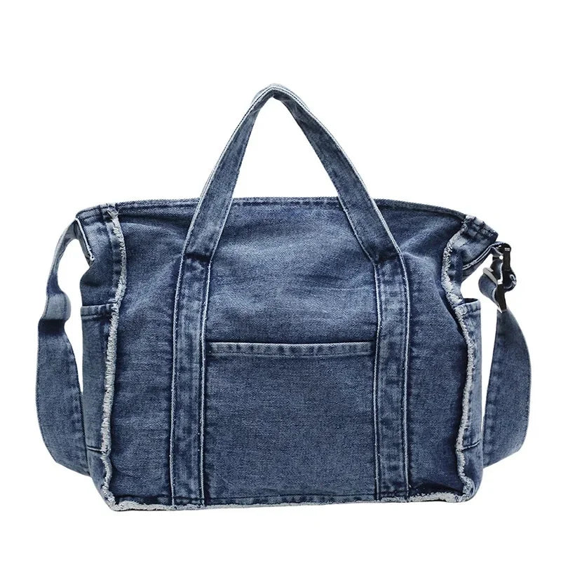 Amblot Washed denim tote bag