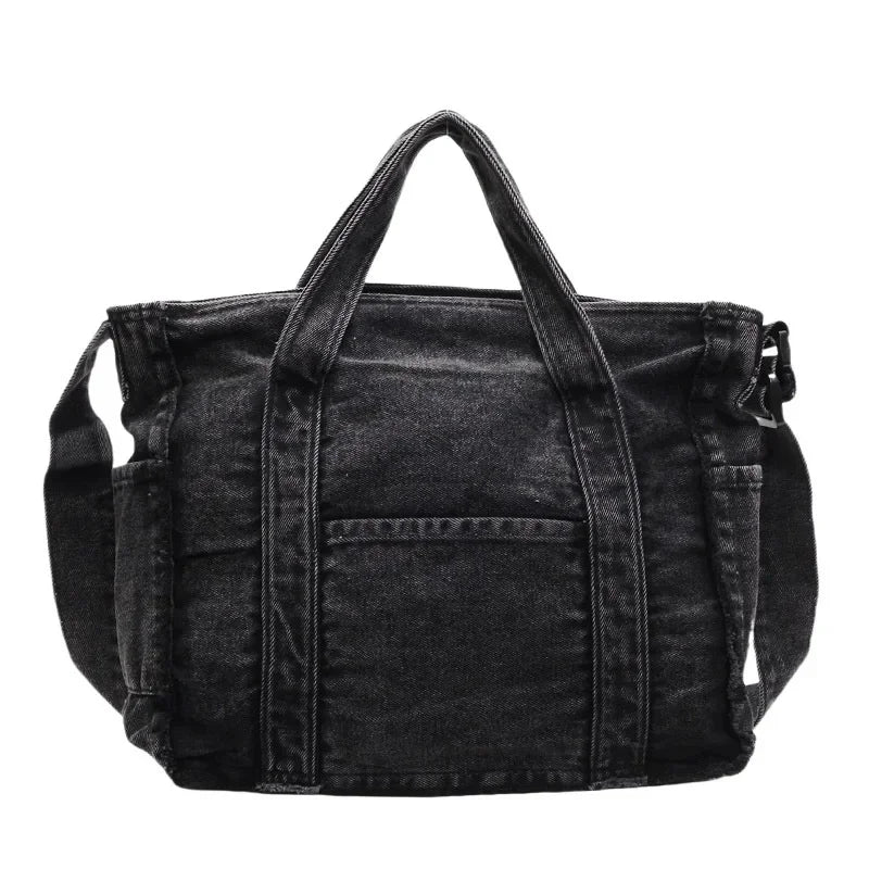 Amblot Washed denim tote bag