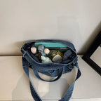 Amblot Washed denim tote bag