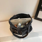 Amblot Washed vintage denim tote bag