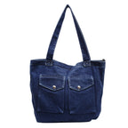 Amblot Washed vintage denim tote bag