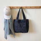 Amblot Washed vintage denim tote bag