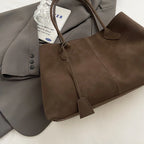 Amblot Weekend suede tote bag