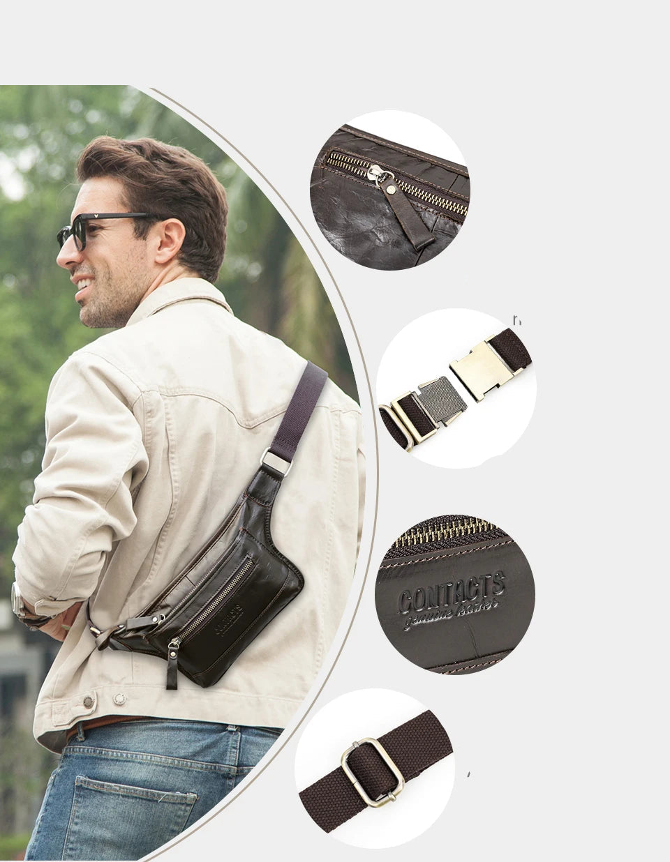 Amblot Weekender leather waist bag
