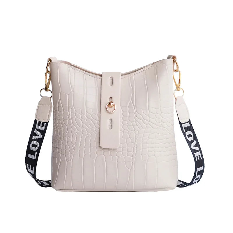 Amblot White 2 Classic leather shoulder bag for women