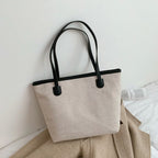 Amblot White canvas shopper bag