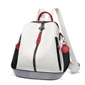 Amblot White convertible backpack purse