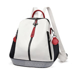 Amblot White convertible backpack purse