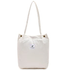 Amblot White Corduroy tote bag for daily use