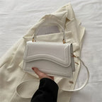 Amblot White Elegant small leather crossbody bag