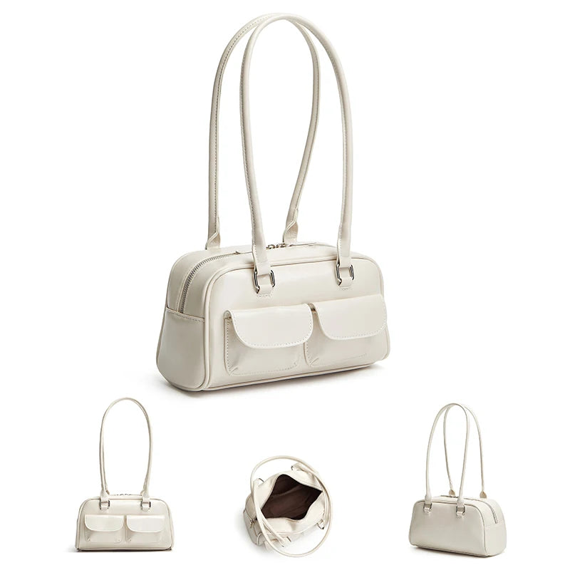 Amblot White Mini leather shoulder bag