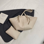 Amblot White Modern leather tote bag