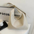 Amblot White Oversized leather tote bag