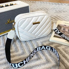 Amblot White Small leather crossbody sling bag
