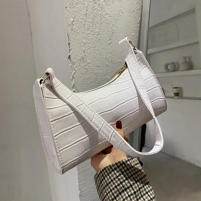 Amblot White Small leather sling pouch