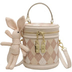 Amblot White Vintage leather shoulder bag