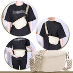 Amblot Wide-strap corduroy bum bag