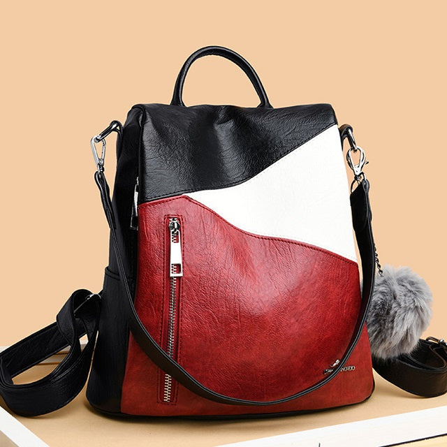 Amblot Women’s black and red convertible bag