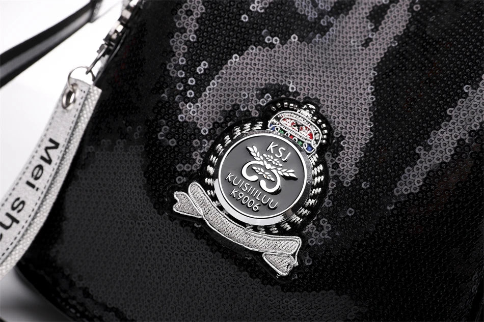 Amblot Women’s black leather backpack