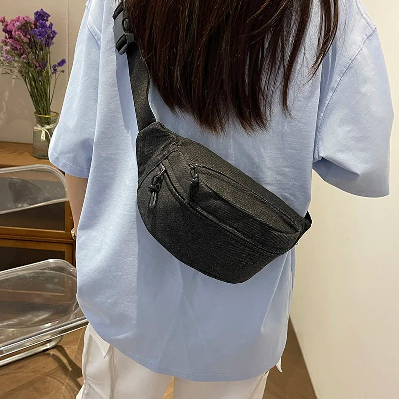 Amblot Women's denim bum bag