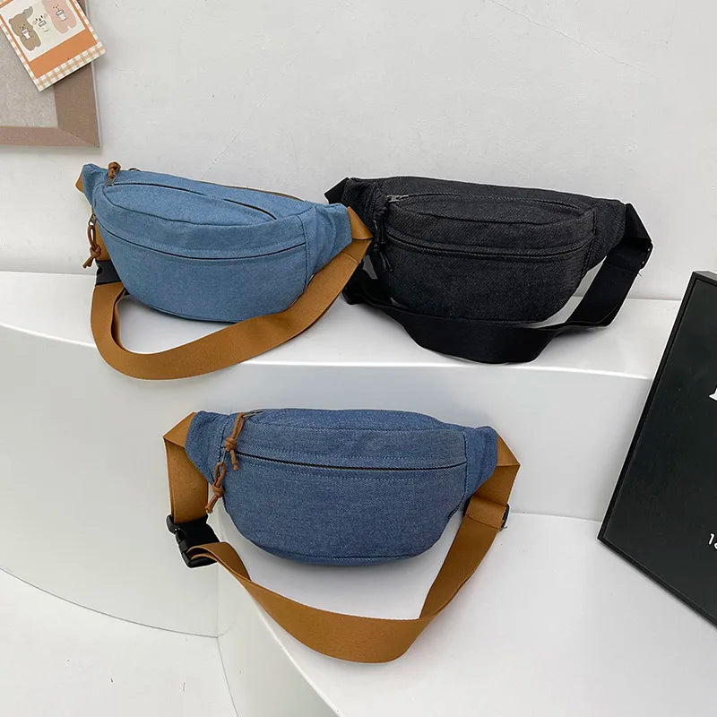 Amblot Women's denim bum bag