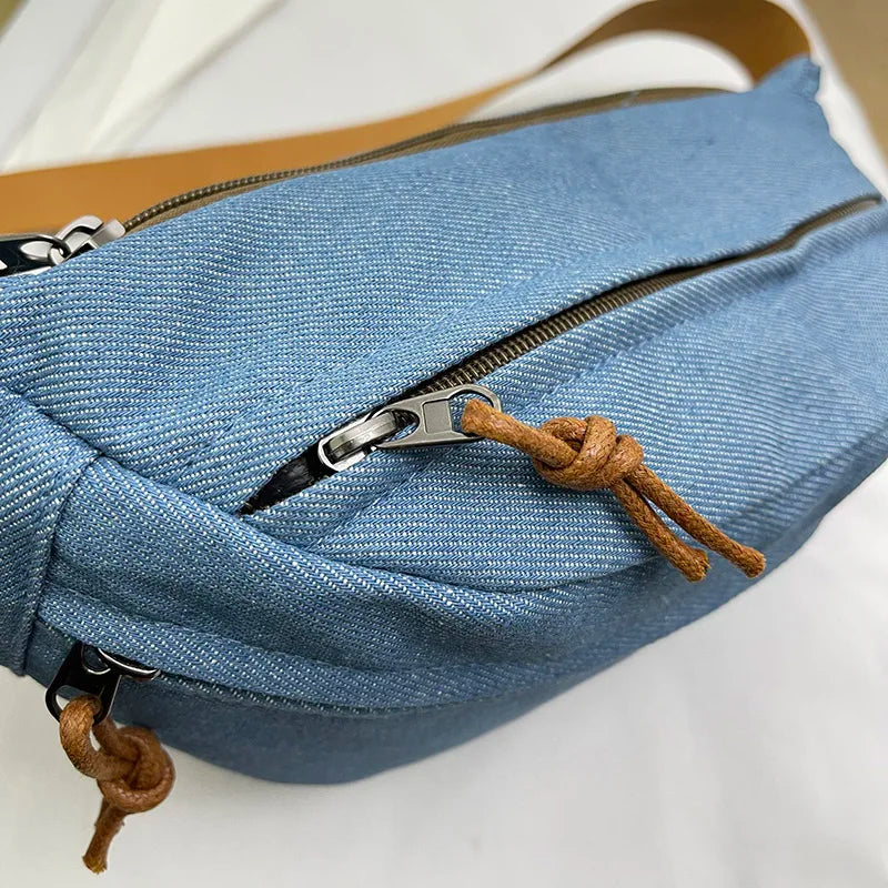 Amblot Women's denim bum bag